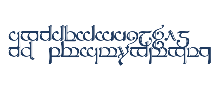 Tengwar Sindarin 2 Lowercase