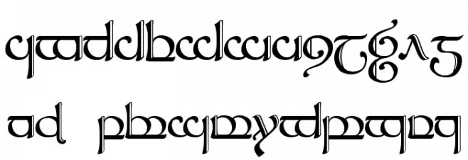 Tengwar Sindarin 2 Fuentes MINÚSCULAS
