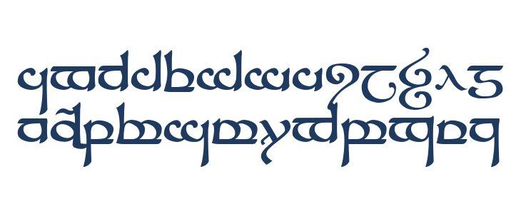 Tengwar Sindarin Lowercase