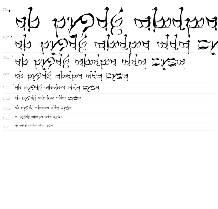 Tengwar Teleri Waterfall