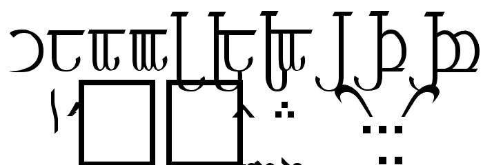 Tengwar ver. # 3 Font OTHER CHARS