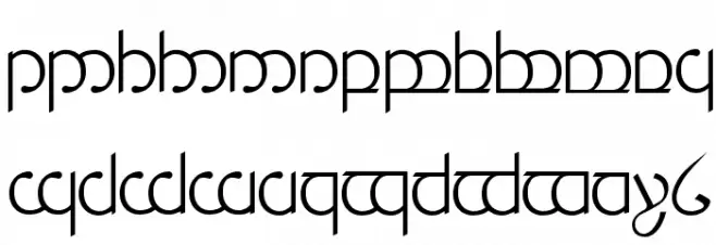 Tengwar ver. # 3 フォント 大文字