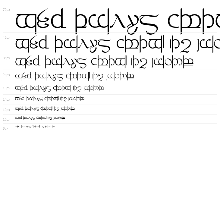 Tengwar ver. # 3 Waterfall