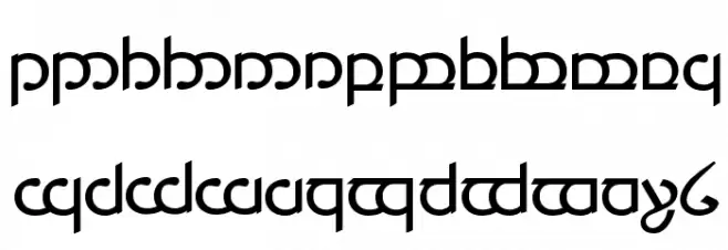 Tengwar ver. # 4 Шрифта ВЕРХНИЙ