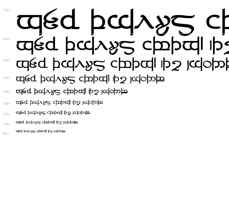 Tengwar ver. # 4 Waterfall