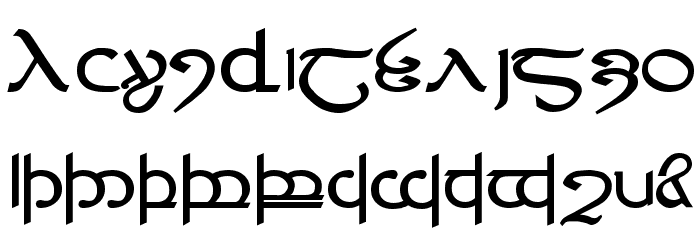 Tengwar ver. # 4 Font LOWERCASE