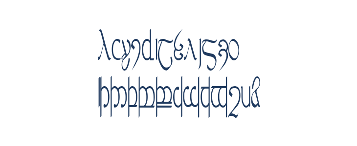 Tengwar ver. # 5 Lowercase