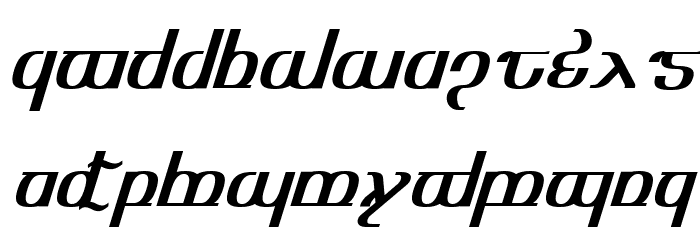 TengwarOptimeDiagon Font LOWERCASE