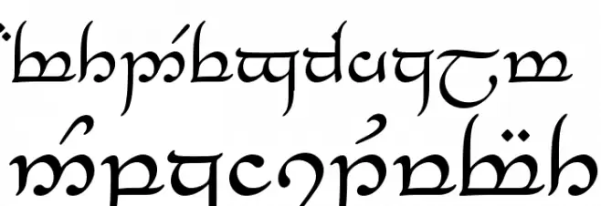 Tengwar_Eldanaro Normal फ़ॉन्ट लोअरकेस