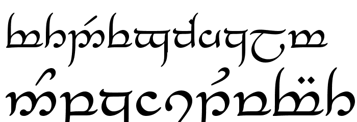 Tengwar_Eldanaro Font LOWERCASE