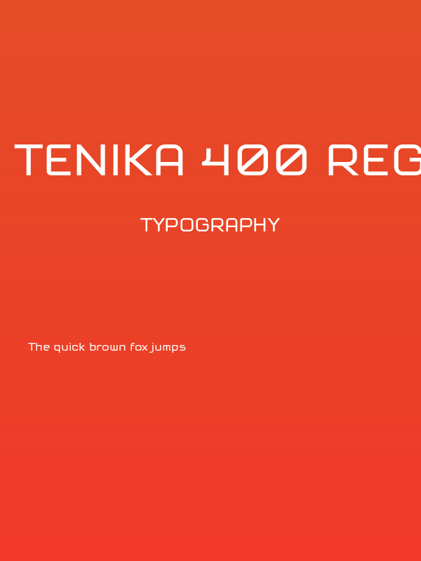 Tenika 400 Regular Poster