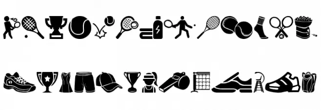 Tennis フォント 大文字