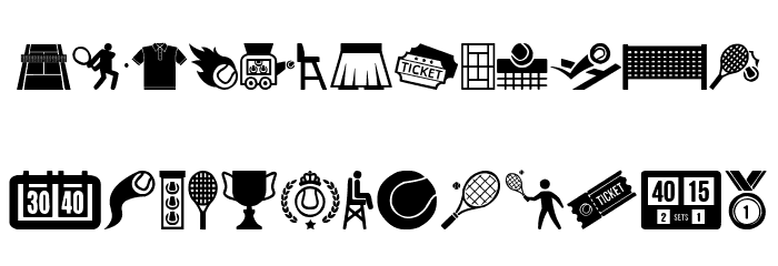Tennis Font LOWERCASE
