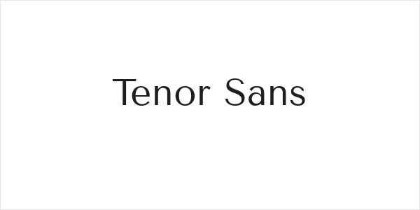 Tenor Sans Logo