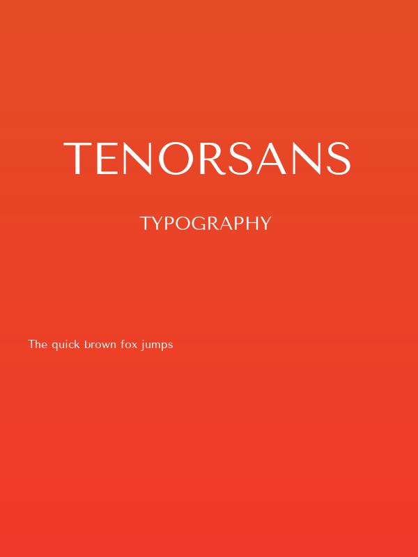 TenorSans Poster