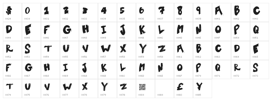 TentSale Character Map