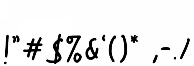 Tentang Nanti Demo Font OTHER CHARS