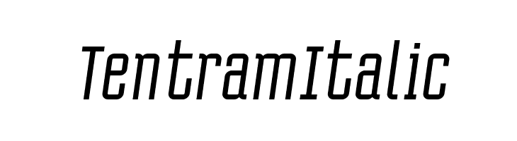 Tentram Italic  Frei Schriftart Herunterladen