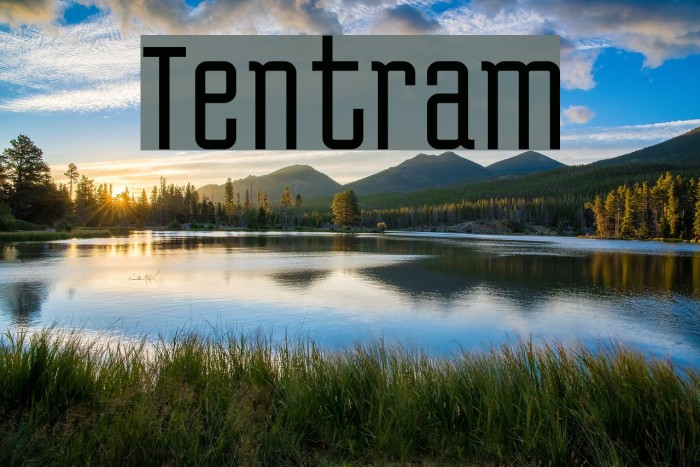 Tentram Font examples