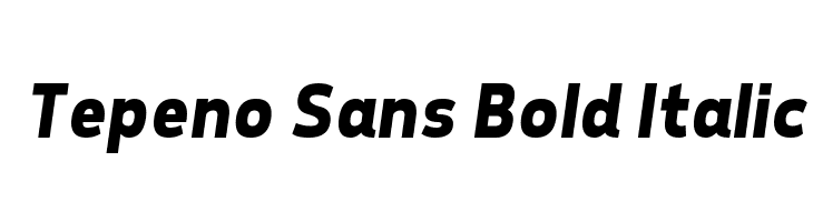Tepeno Sans Bold Italic Font