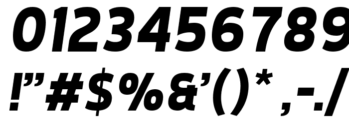 Tepeno Sans Bold Italic Font OTHER CHARS