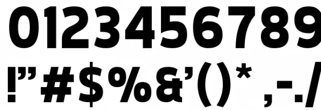 Tepeno Sans Bold Font OTHER CHARS