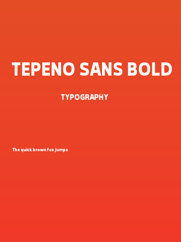 Tepeno Sans Bold Poster
