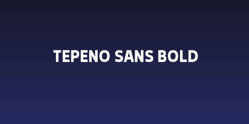 Tepeno Sans Bold Social Header
