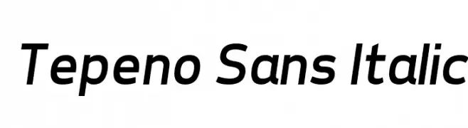 Tepeno Sans Italic  Fuentes Gratis Descargar