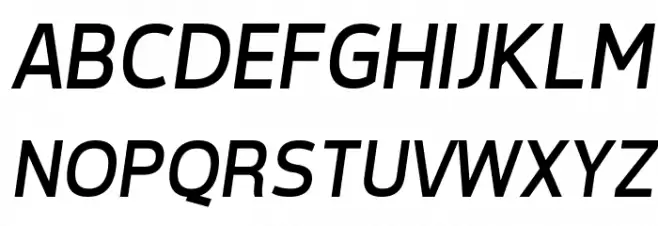 Tepeno Sans Italic 字体 大写