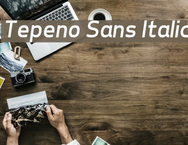 Tepeno Sans Italic Example 3