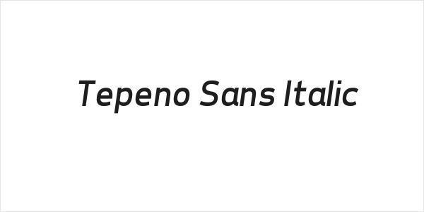 Tepeno Sans Italic Logo
