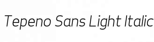 Tepeno Sans Light Italic  Fuentes Gratis Descargar