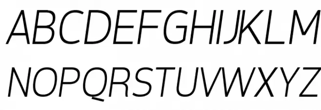 Tepeno Sans Light Italic Polices MAJUSCULES