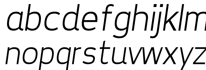 Tepeno Sans Light Italic Font LOWERCASE