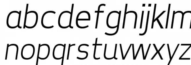 Tepeno Sans Light Italic फ़ॉन्ट लोअरकेस
