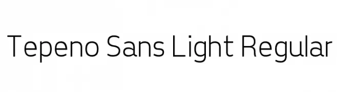 Tepeno Sans Light Regular  Fuentes Gratis Descargar