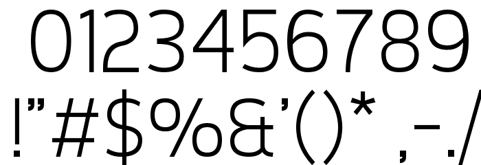 Tepeno Sans Light Regular Font OTHER CHARS