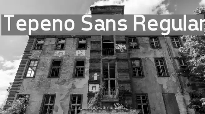 Tepeno Sans Regular Font examples