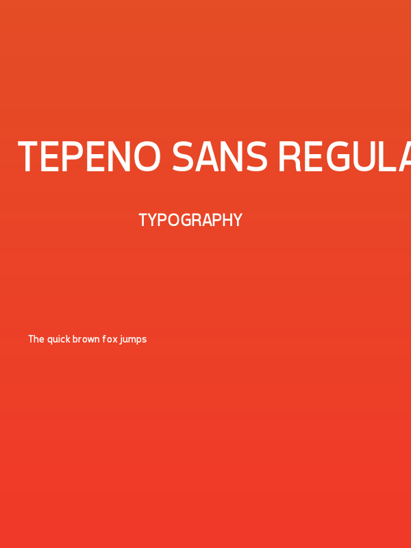 Tepeno Sans Regular Poster