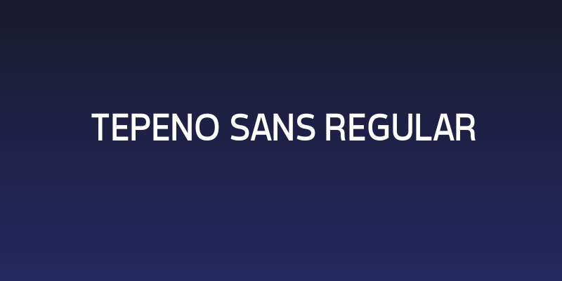 Tepeno Sans Regular Social Header