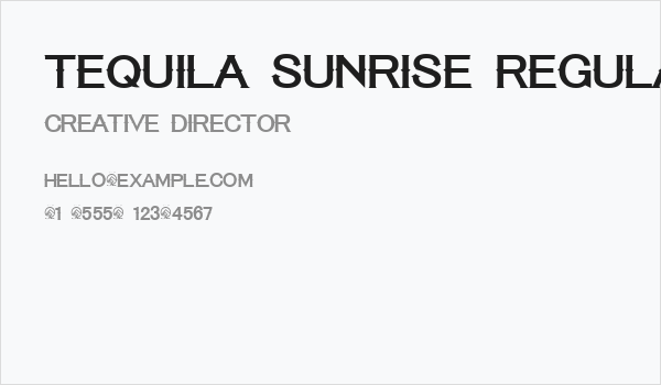 Tequila Sunrise Regular Business Card