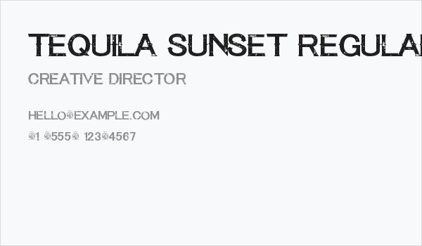 Tequila Sunset Regular Business Card