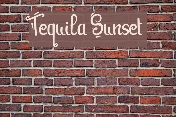 Tequila Sunset Font examples