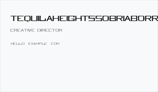 TequilaHeightsSobriaBorracha Business Card