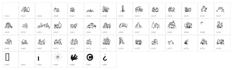 TequilaHill Character Map