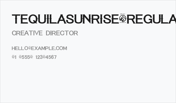 TequilaSunrise-Regular Business Card