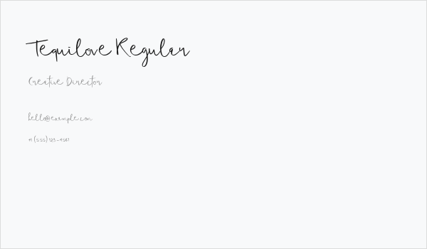 Tequilove Regular Business Card