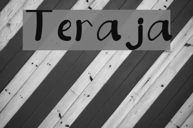 Teraja Font examples