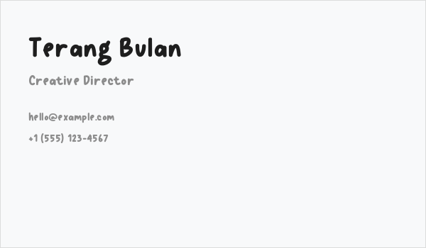 Terang Bulan Business Card